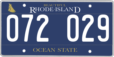 RI license plate 072029