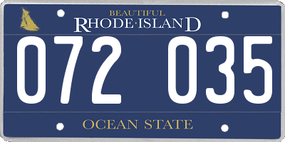 RI license plate 072035