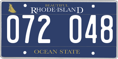 RI license plate 072048