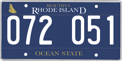 RI license plate 072051