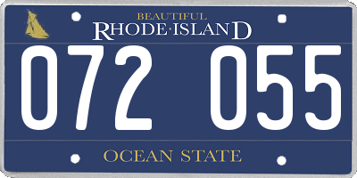 RI license plate 072055