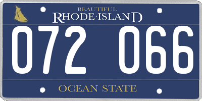 RI license plate 072066