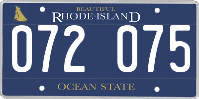 RI license plate 072075