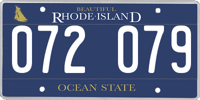 RI license plate 072079