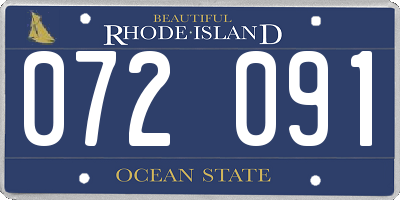 RI license plate 072091