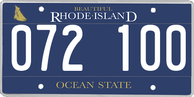 RI license plate 072100