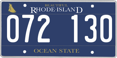 RI license plate 072130