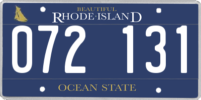 RI license plate 072131