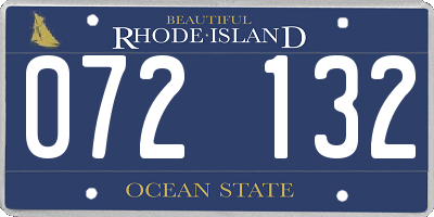 RI license plate 072132