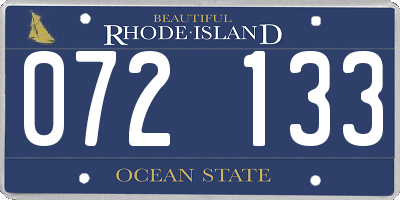 RI license plate 072133