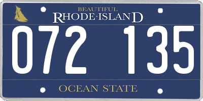 RI license plate 072135
