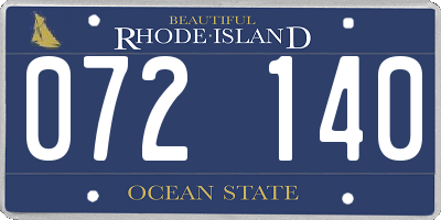 RI license plate 072140