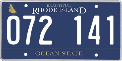 RI license plate 072141
