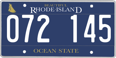 RI license plate 072145