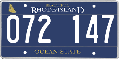 RI license plate 072147
