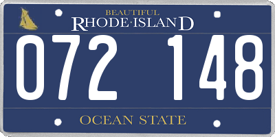 RI license plate 072148