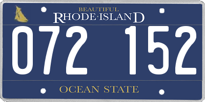 RI license plate 072152