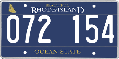RI license plate 072154