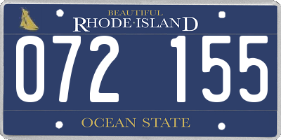 RI license plate 072155