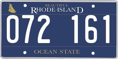 RI license plate 072161