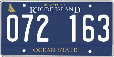 RI license plate 072163