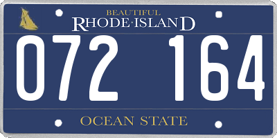 RI license plate 072164