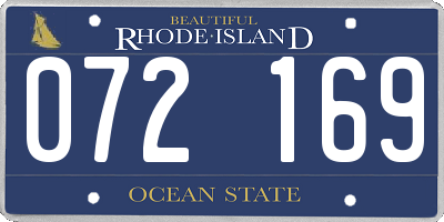 RI license plate 072169