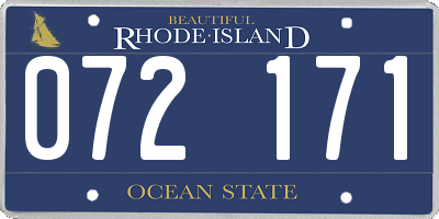 RI license plate 072171