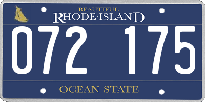 RI license plate 072175