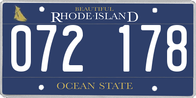 RI license plate 072178