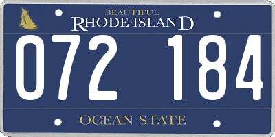 RI license plate 072184