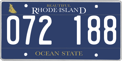 RI license plate 072188