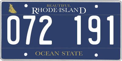 RI license plate 072191