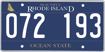 RI license plate 072193