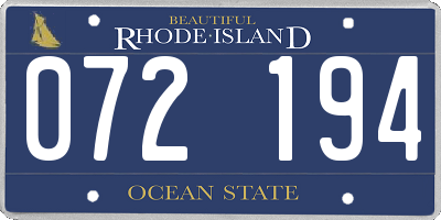 RI license plate 072194