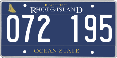 RI license plate 072195
