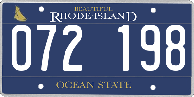RI license plate 072198