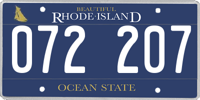 RI license plate 072207