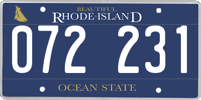 RI license plate 072231
