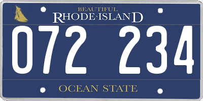 RI license plate 072234