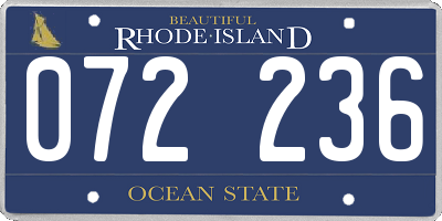 RI license plate 072236