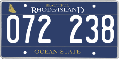 RI license plate 072238