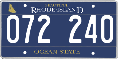 RI license plate 072240