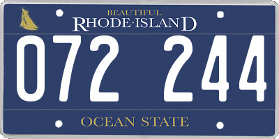 RI license plate 072244