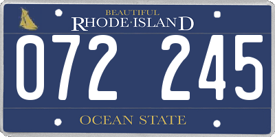 RI license plate 072245