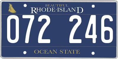 RI license plate 072246
