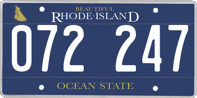 RI license plate 072247