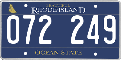 RI license plate 072249
