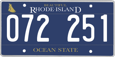 RI license plate 072251