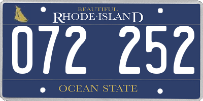 RI license plate 072252